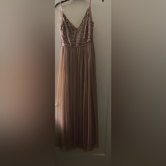 BHLDN & Anthropologie Avery dress size 0 beaded tulle - Picture 7 of 9